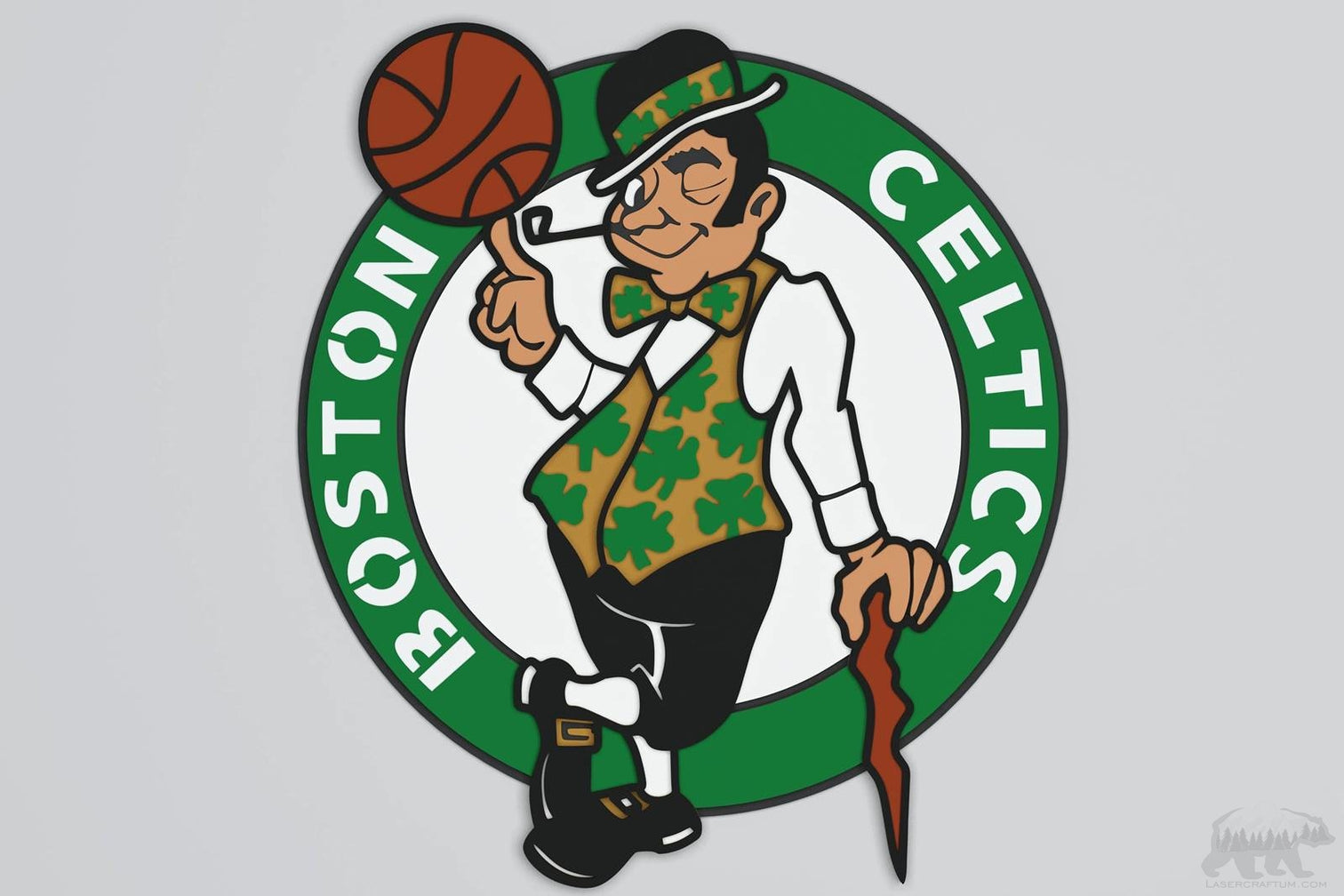 Boston Celtics Layered Design for cutting - LaserCraftum