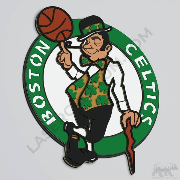 Boston Celtics Layered Design for cutting
