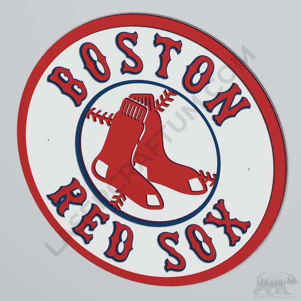 Boston Red Sox Layered Design for cutting