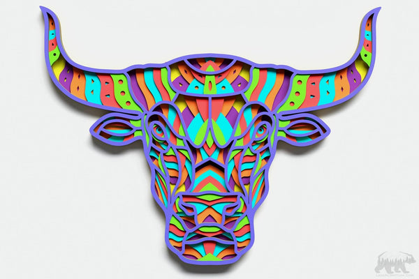 Bull Head Layered Design for cutting