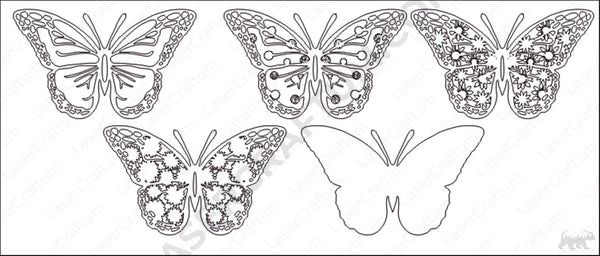 Butterfly Layered Design for cutting