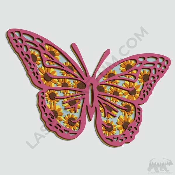 Butterfly Layered Design for cutting