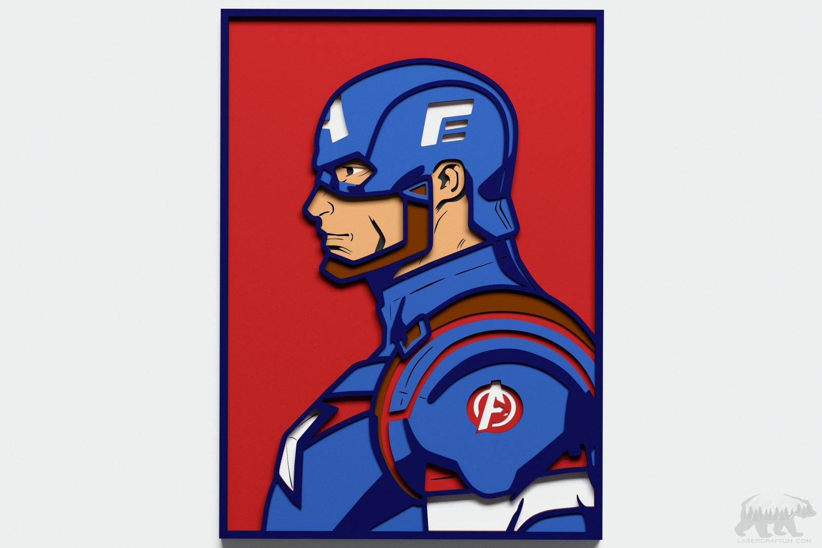 Captain America Layered Design for cutting