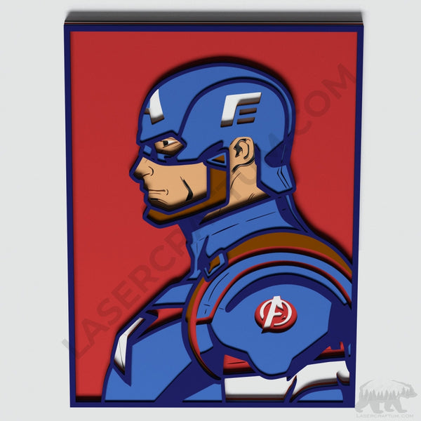Captain America Layered Design for cutting
