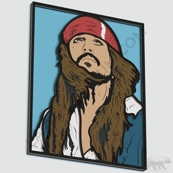 Captain Jack Sparrow Layered Design for cutting