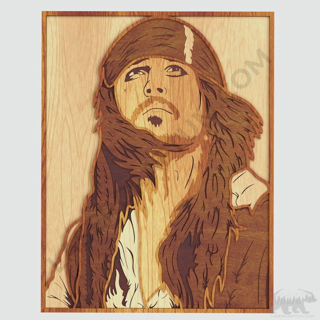 Captain Jack Sparrow Layered Design for cutting LaserCraftum