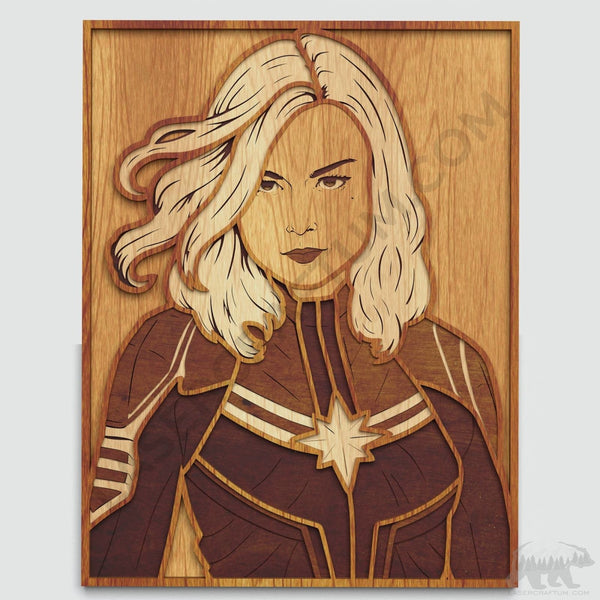 Captain Marvel Layered Design for cutting
