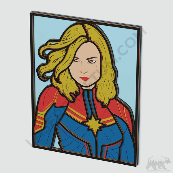 Captain Marvel Layered Design for cutting
