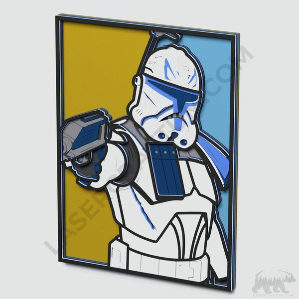 Captain Rex Layered Design for cutting