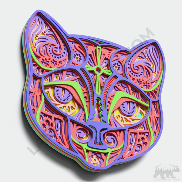 Cat Head Layered Design for cutting