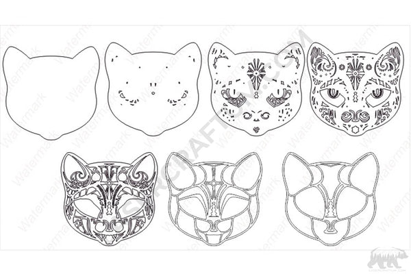 Cat Head Layered Design for cutting