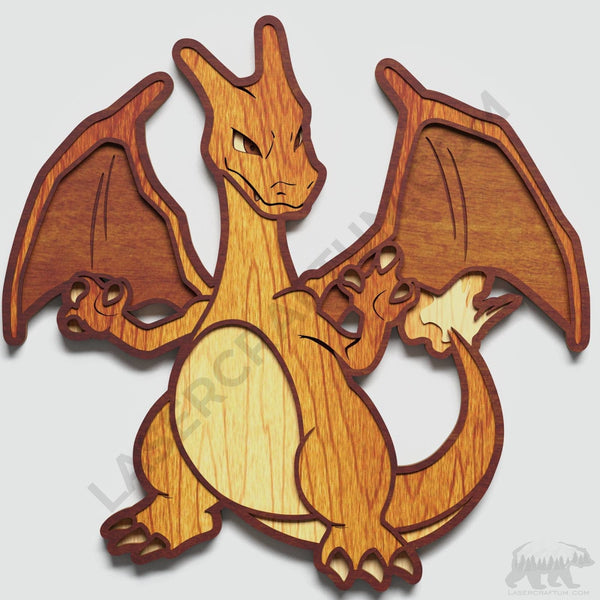 Charizard Pokemon Layered Design for cutting