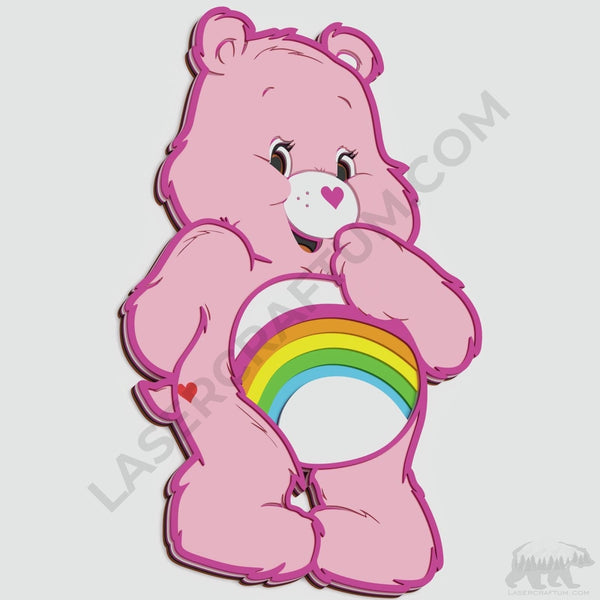 Cheer Care Bear Layered Design for cutting