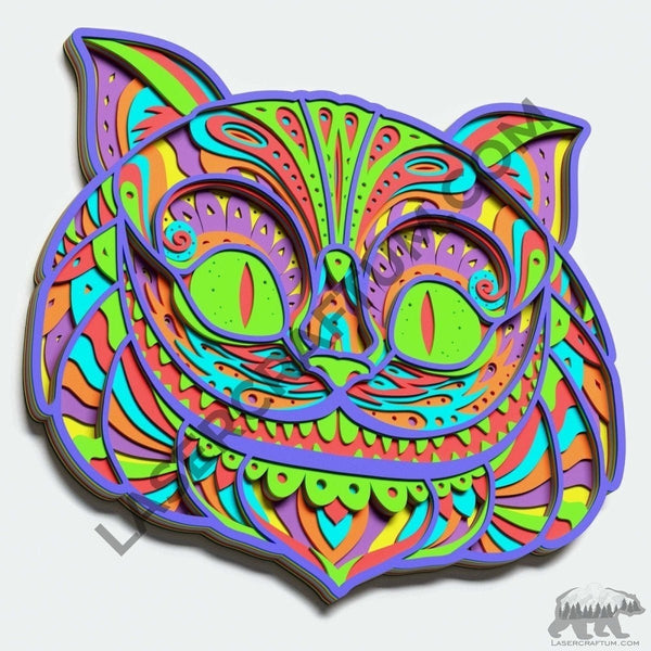 Cheshire Cat Multilayer Design for cutting - LaserCraftum