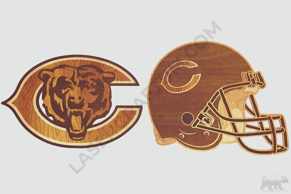 Chicago Bears Layered Design for cutting