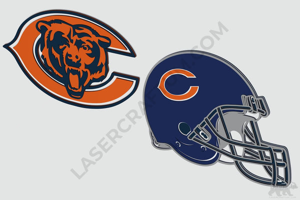 Chicago Bears Layered Design for cutting