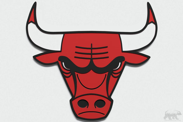 Chicago Bulls Layered Design for cutting