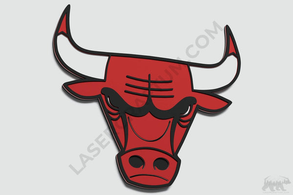 Chicago Bulls Layered Design for cutting