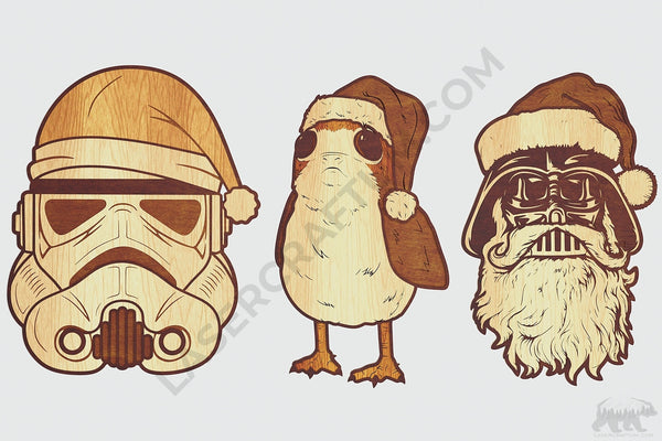 Christmas Star Wars Layered Design for cutting