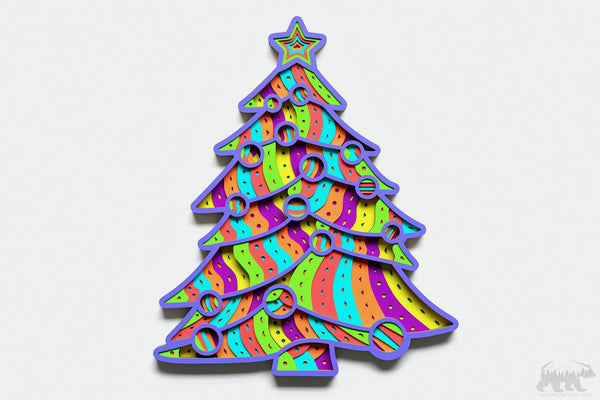 Christmas Tree Layered Design for cutting