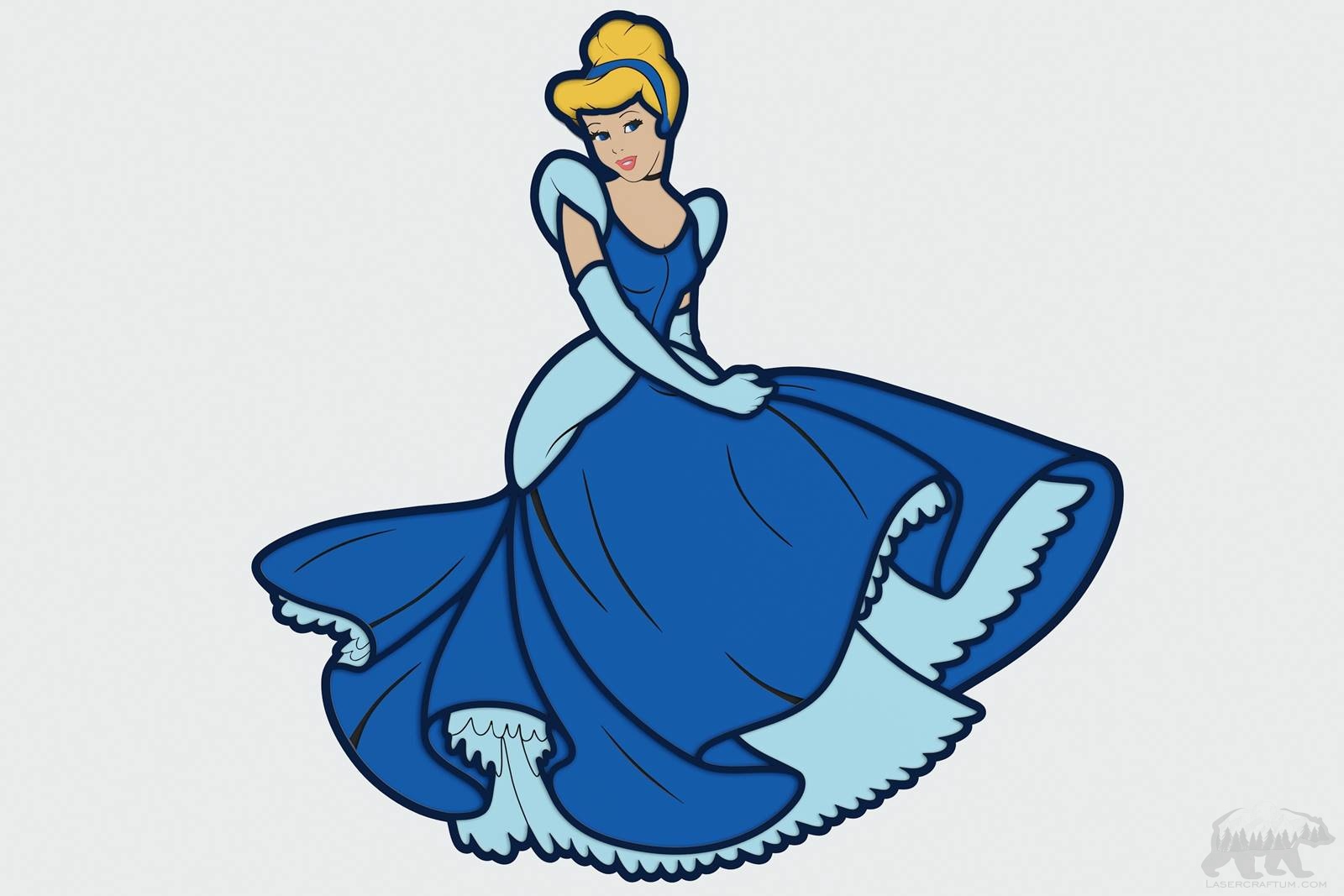cinderella dress cutting Cinderella: Dress Laser Die Cut