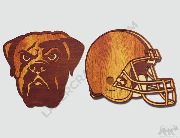 Cleveland Browns Layered Design for cutting
