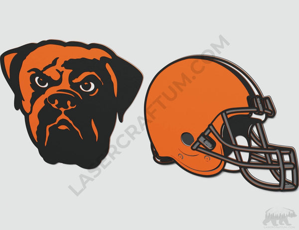 Cleveland Browns Layered Design for cutting
