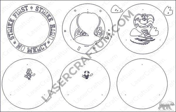 Cobra Kai Circle Logo Layered Design for cutting - LaserCraftum