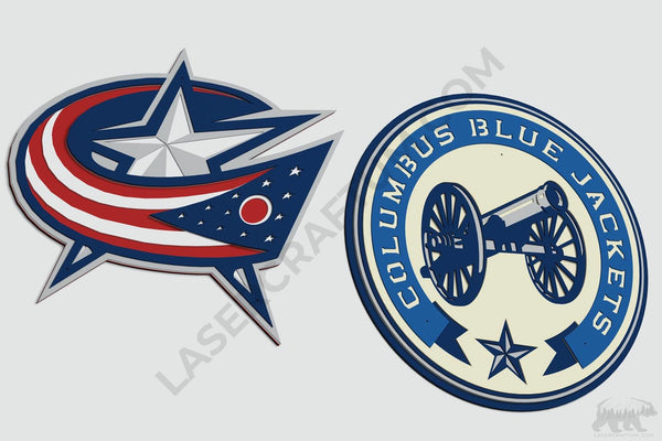 Columbus Blue Jackets Layered Design for cutting
