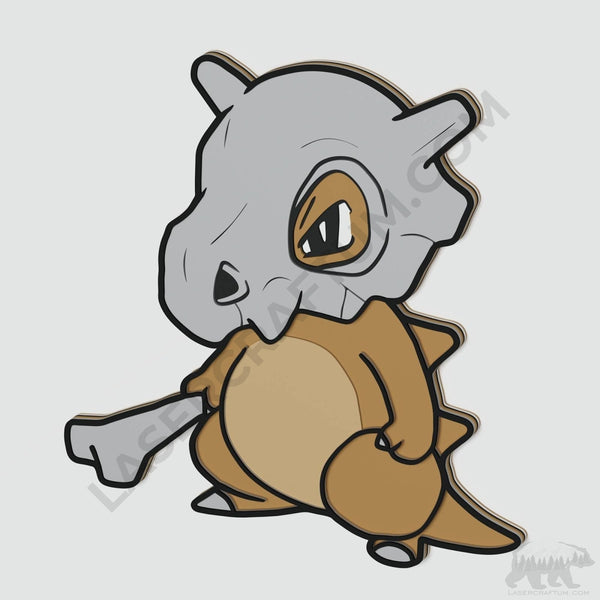 Cubone Pokemon Layered Design for cutting