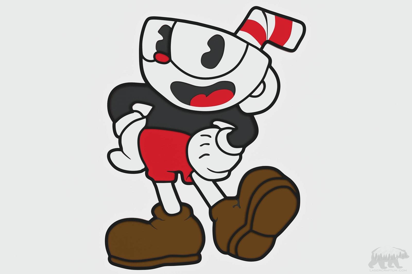 Cuphead Layered Design for cutting
