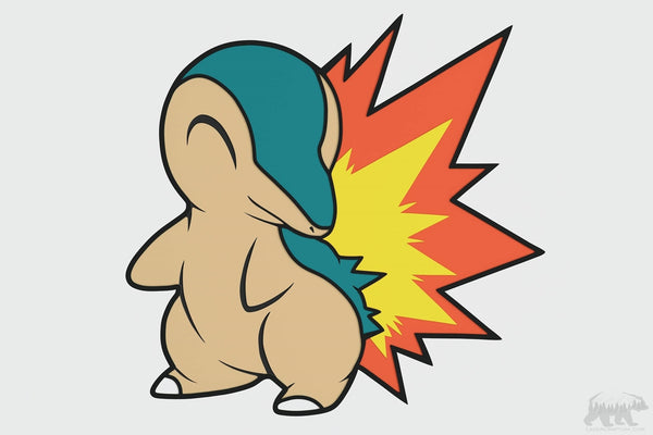 Cyndaquil Pokemon Layered Design for cutting