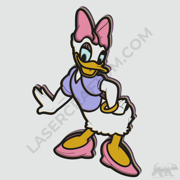 Daisy Duck Layered Design for cutting