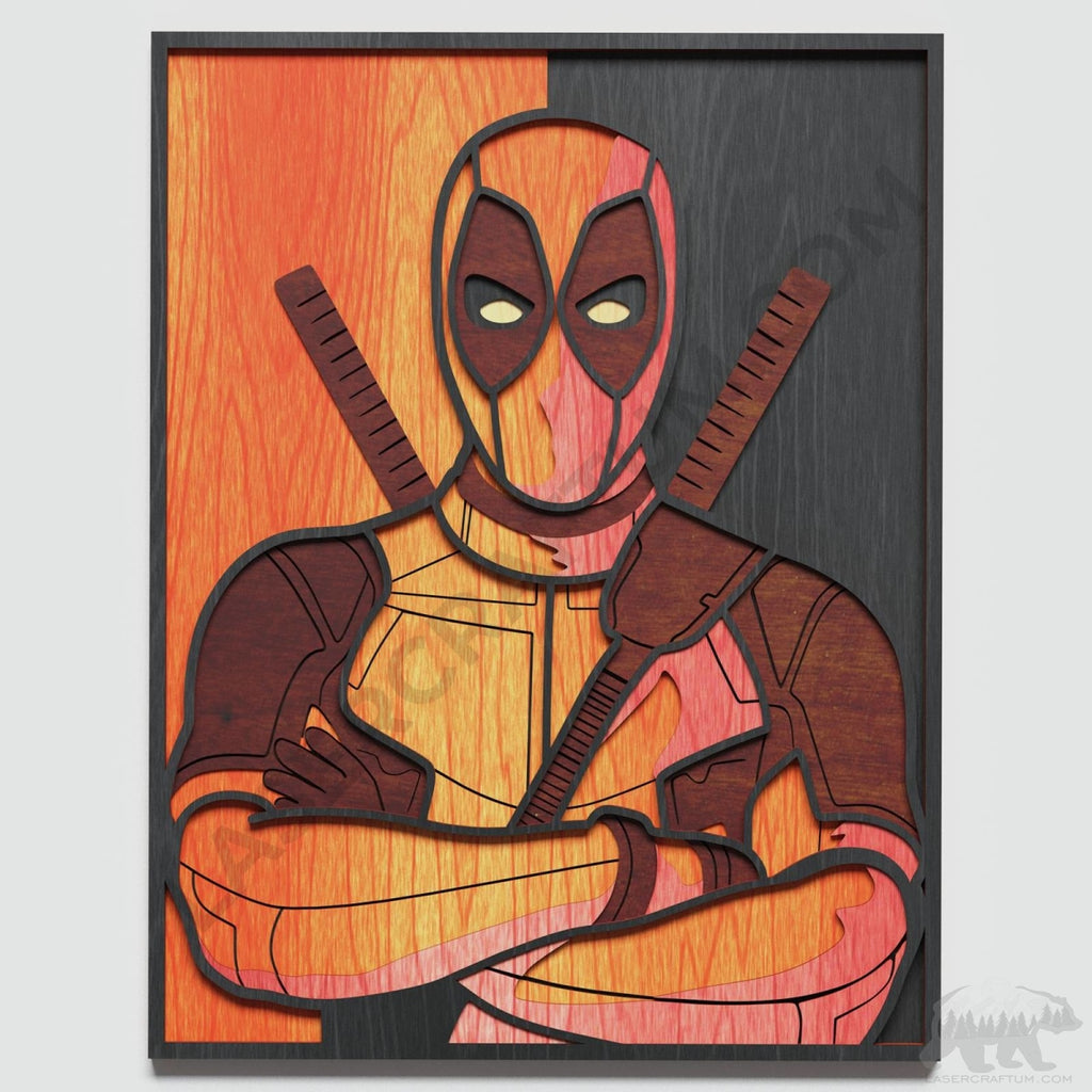 Fichier SVG de lampe LED illusion 3D Deadpool : Glowforge découpé au laser (téléchargement Fichier SVG de lampe LED illusion 3D Deadpool : Glowforge découpé au laser (téléchargement