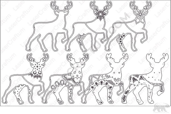 Deer Multilayer Mandala Design for cutting