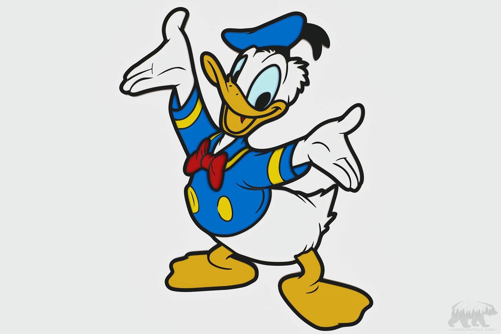 Donald Duck Layered Design for cutting