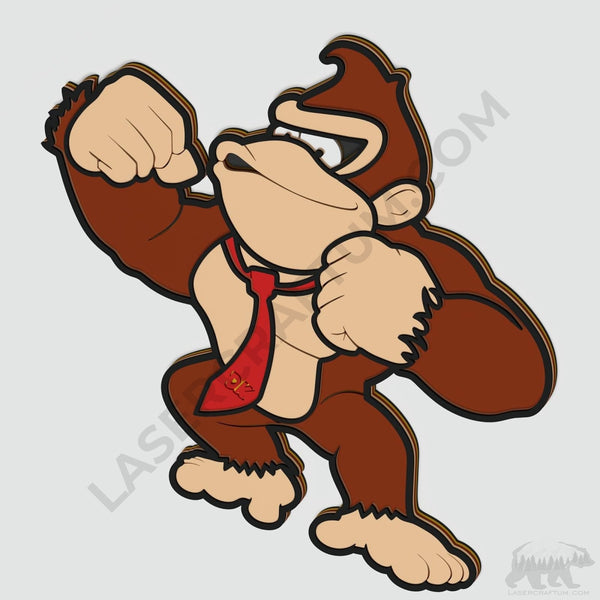 Donkey Kong Layered Design for cutting