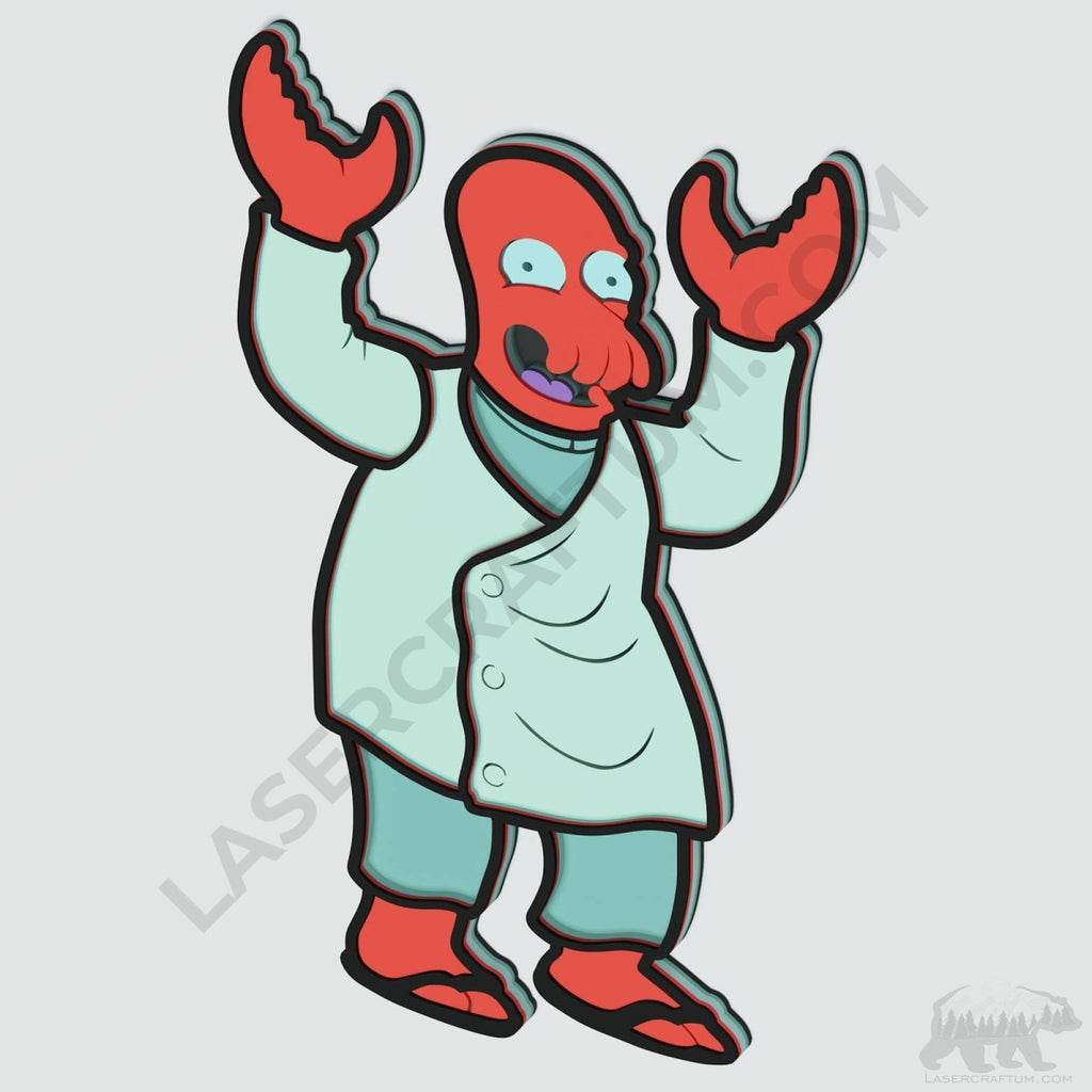Dr. Zoidberg Layered Design for cutting LaserCraftum