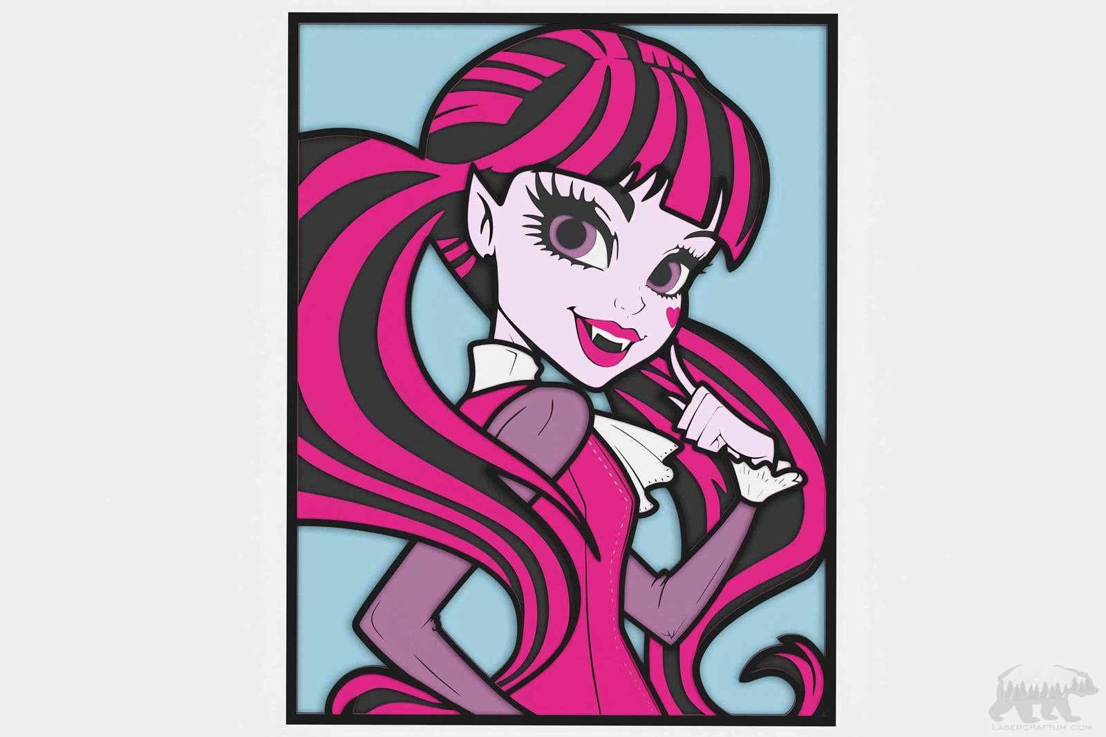 Draculaura Monster High Layered Design For Cutting LaserCraftum draculaura-monster-high-layered-design-for-cutting-lasercraftum