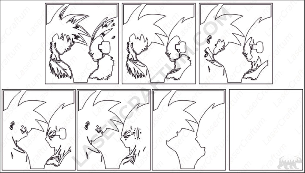 Dragon Ball Layered Design for cutting - LaserCraftum