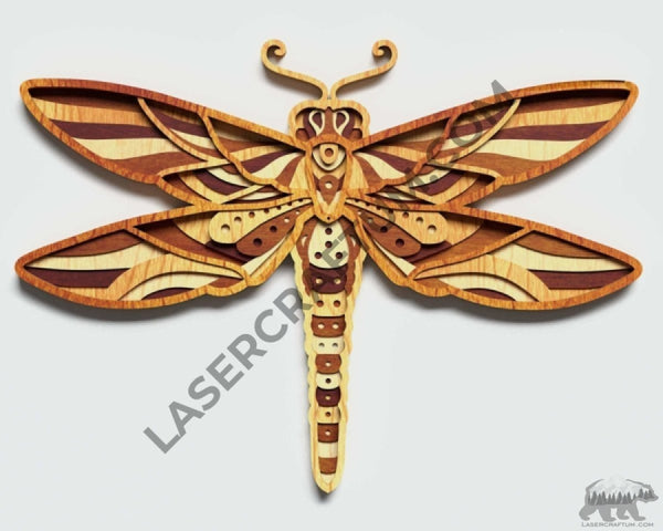 Dragonfly Multilayer Design for cutting - LaserCraftum