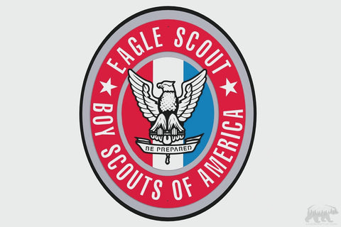 Eagle Boy Scout Logo Layered Design for cutting