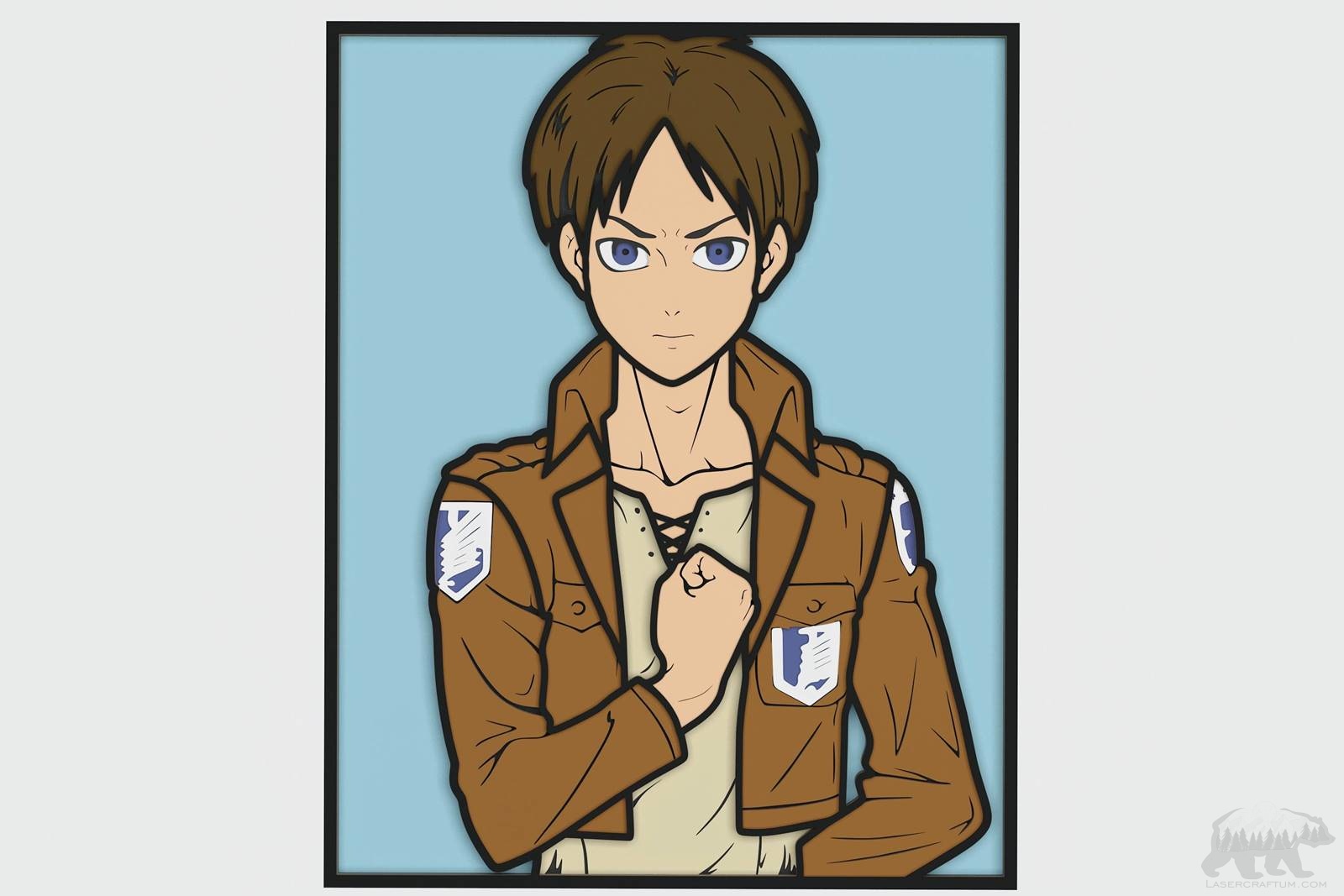 Eren Yeager Layered Design for cutting