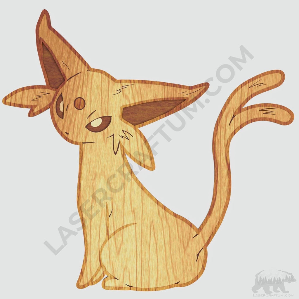 Eevee Pokemon Layered Design for cutting - LaserCraftum