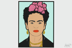 Frida Kahlo v2 Layered Design for cutting