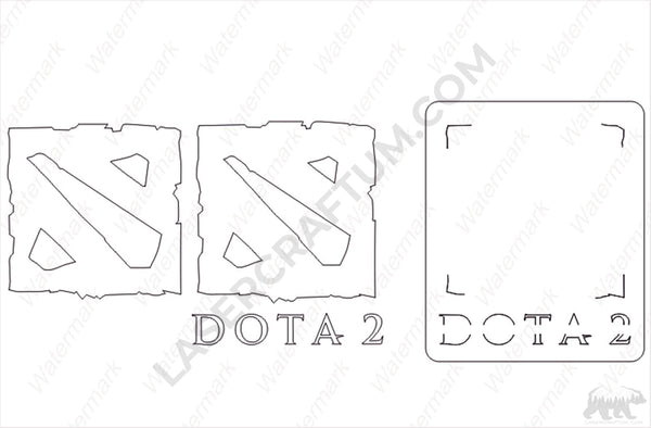 Game Logo Layered Design for cutting