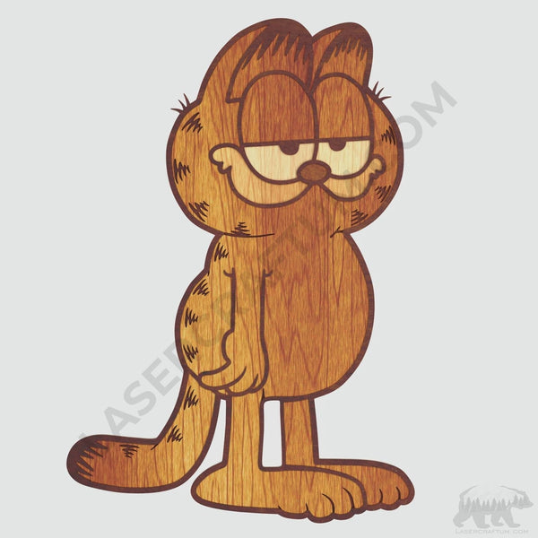 Garfield Cat Free Layered Design for cutting