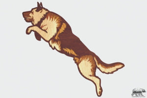 German Shepherd Layered Design for cutting - LaserCraftum