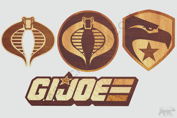 GI Joe Logos Layered Designs for cutting