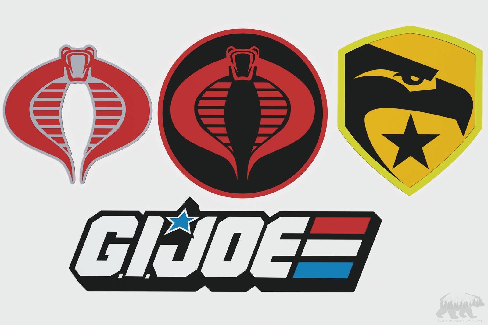 GI Joe Logos Layered Designs for cutting